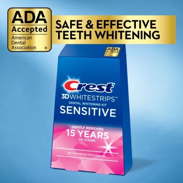 Crest 3D Whitestrips Sensitive At-home Teeth Whitening Kit - Image 4